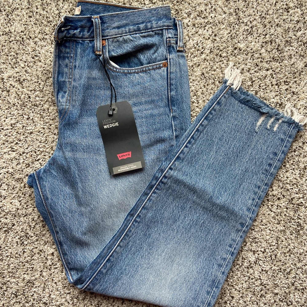 Levi's Blue Denim Wedgie Jeans